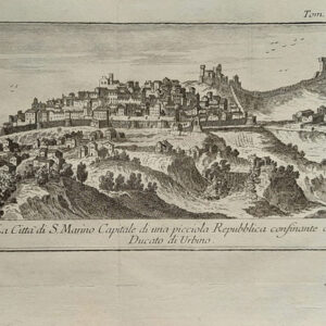 LA CITTÀ DI S. MARINO CAPITALE DI UNA PICCIOLA REPUBBLICA CONFINANTE COL DUCATO DI URBINO