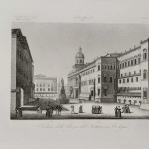 VEDUTA DELLA PIAZZA DEL NETTUNO IN BOLOGNA