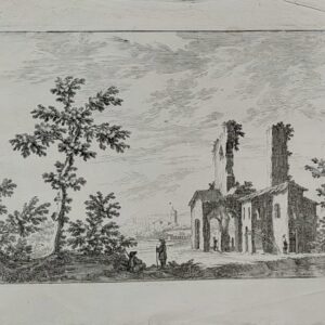 PAESAGGIO CON RUDERI E VIANDANTI