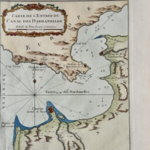 CARTE DE L’ENTREE DU CANAL DES DARDANELLES