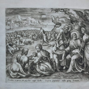 MOLTIPLICAZIONE DEI PANI E DEI PESCI, da Thesaurus sacrum historiarum veteris et novi testamenti