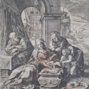 LA SACRA FAMIGLIA CON SANTA ELISABETTA E GIOVANNINO