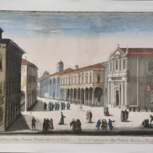 VEDUTA DELLA CHIESA E COLLEGIO PONTEFICIO MONTALTO NELLA CITTÀ DI BOLOGNA