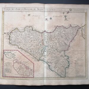 CARTE DE L’ISLE ET ROYAUME DE SICILE