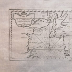 CARTA RAPPRESENTANTE UNA PARTE DELLA BAJA D’HUDSON, E LE REGIONI A MAESTRO DELL’AMERICA SETTENTRIONALE