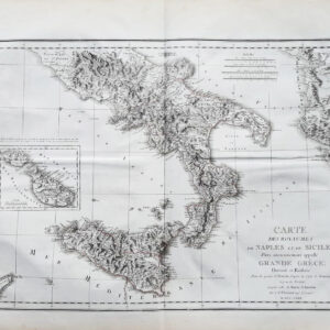 CARTE DES ROYAUMES DE NAPLES ET DE SICILE