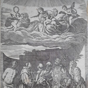 MADONNA IN GLORIA CON BAMBINO E SEI SANTI