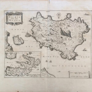 Ischia Isola olim Aenaria (inset map of Elba) - Jodocus Hondius Jansson Jan
