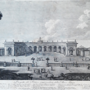 VE091 2/29 Prospetto del Portico semicircolare di Villa Albani
