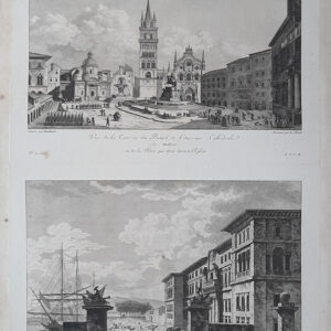 VEDUTA DELLA CATTEDRALE DI MESSINA E VEDUTA DELL’ANTICO PALAZZO DEL VICE RE