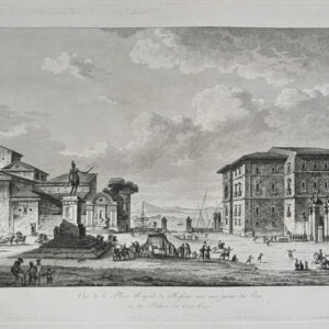 VEDUTA DELLA PIAZZA REALE DI MESSINA CON UNA PARTE DEL PORTO