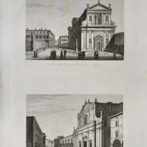 VEDUTA DELLA CHIESA DI S. SALVATORE E VEDUTA DELLA METROPOLITANA DI S. PIETRO IN BOLOGNA